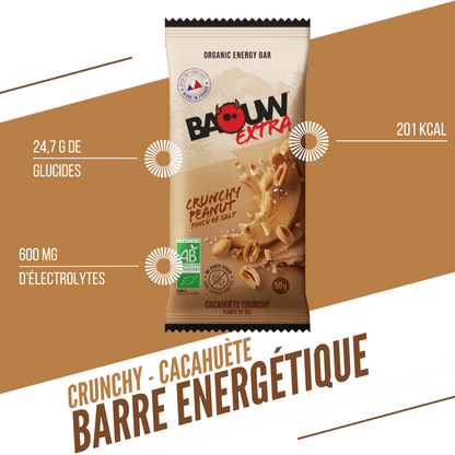 Barra Energética BAOUW BIO EXTRA Amendoim Crunchy (50g)