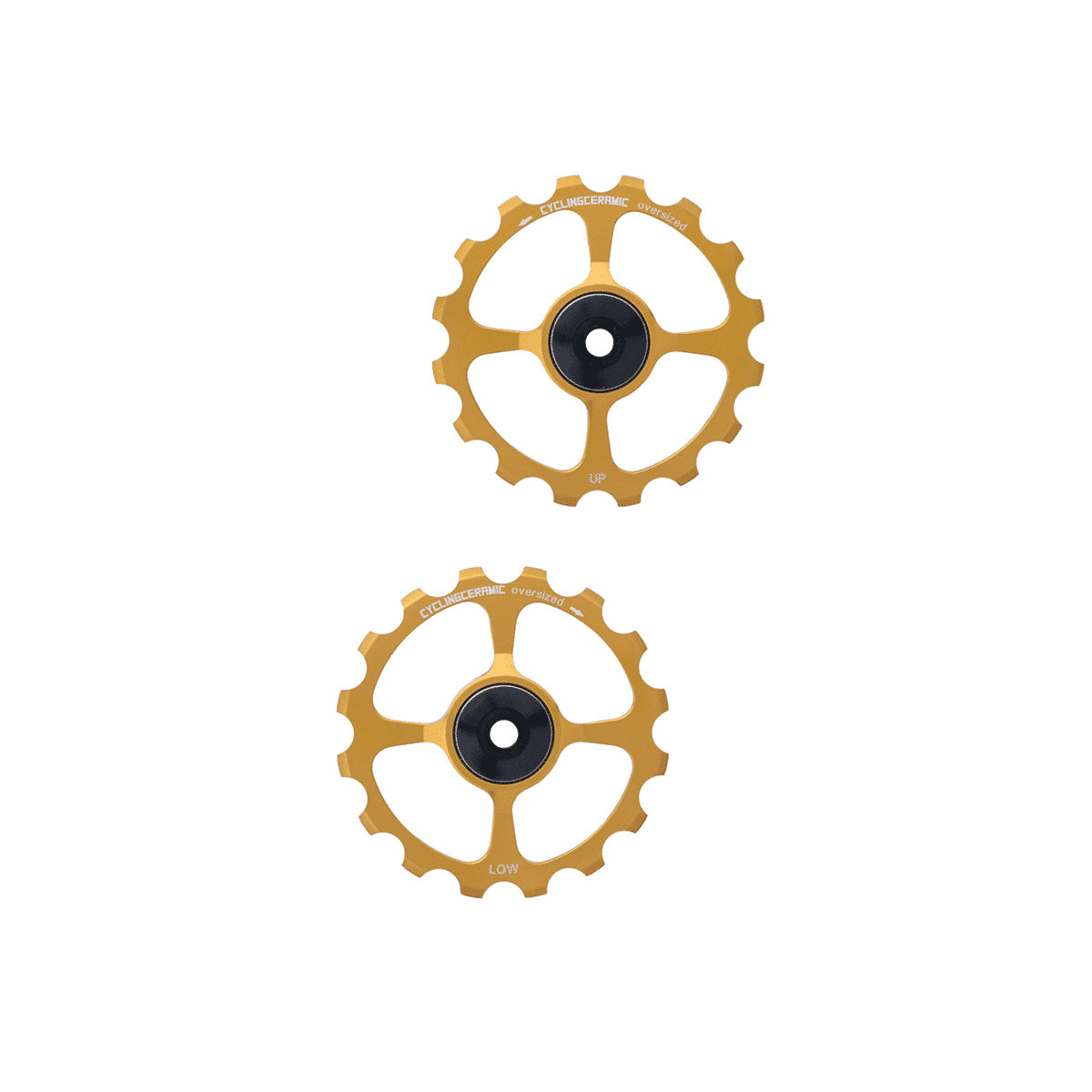 10/11V CYCLINGCERAMIC OVERSIZE SHIMANO Desviador Traseiro Engrenagens Ouro