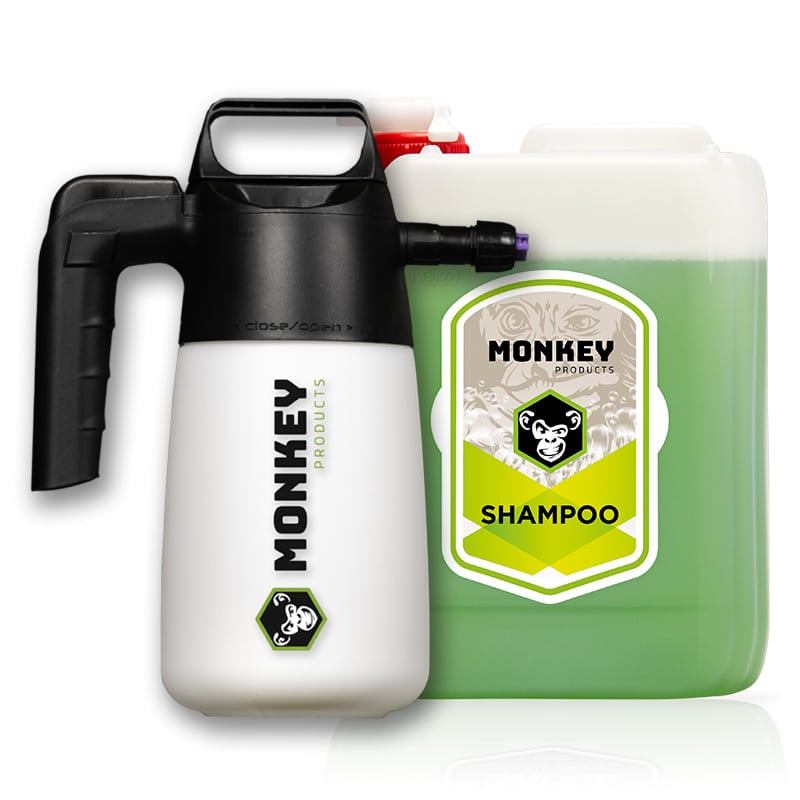 Pulverizador MONKEY'S SAUCE SUPER FOAM + 5L MONKEY SHAMPOO ORGANIC