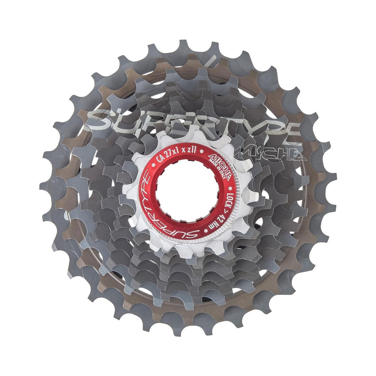 Cassete de 11 velocidades MICHE SUPERTYPE Campagnolo – fotografia principal sobre fundo branco