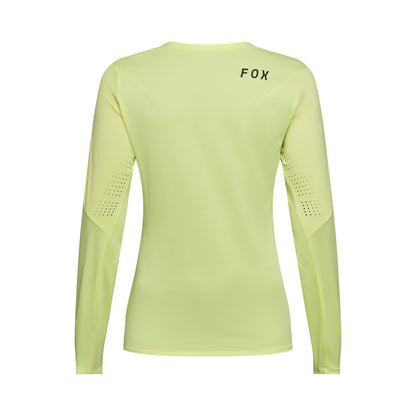 Maillot FOX FLEXAIR Feminino Mangas Compridas Amarelo Lima