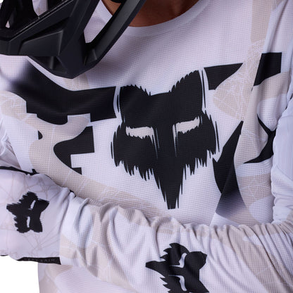 Maillot FOX FLEXAIR DIFFUSE SE Mangas Longas Branco