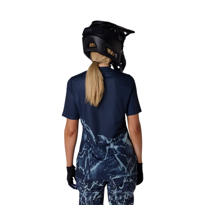 Maillot FOX RANGER IMAGE PRINT Feminino Mangas Curtas Arctic Blue