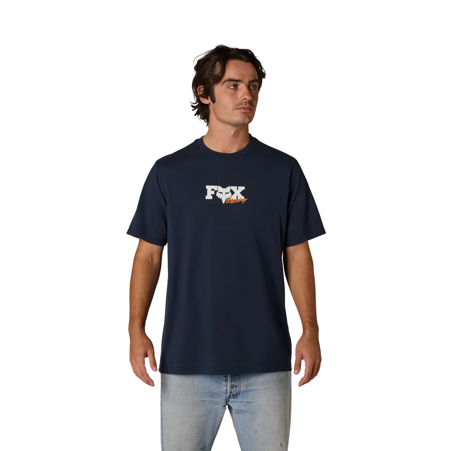 Camisola FOX CHECKER 195 ORIGINAL Manga curta azul meia-noite