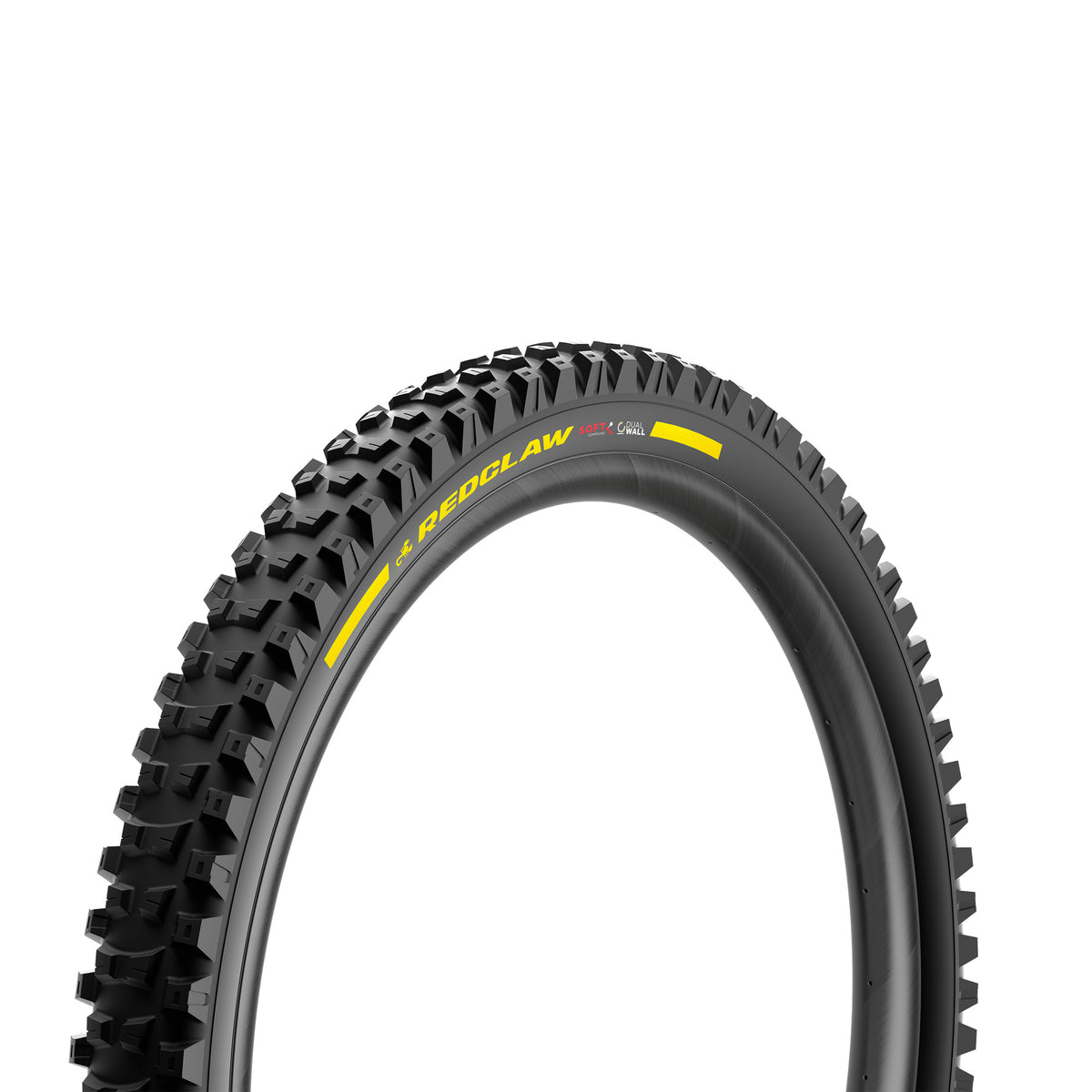 Pneu PIRELLI SCORPION RED CLAW 29x2.40 Soft DualWall Tubeless Ready de talão flexível Preto/Amarelo Edição de Equipa