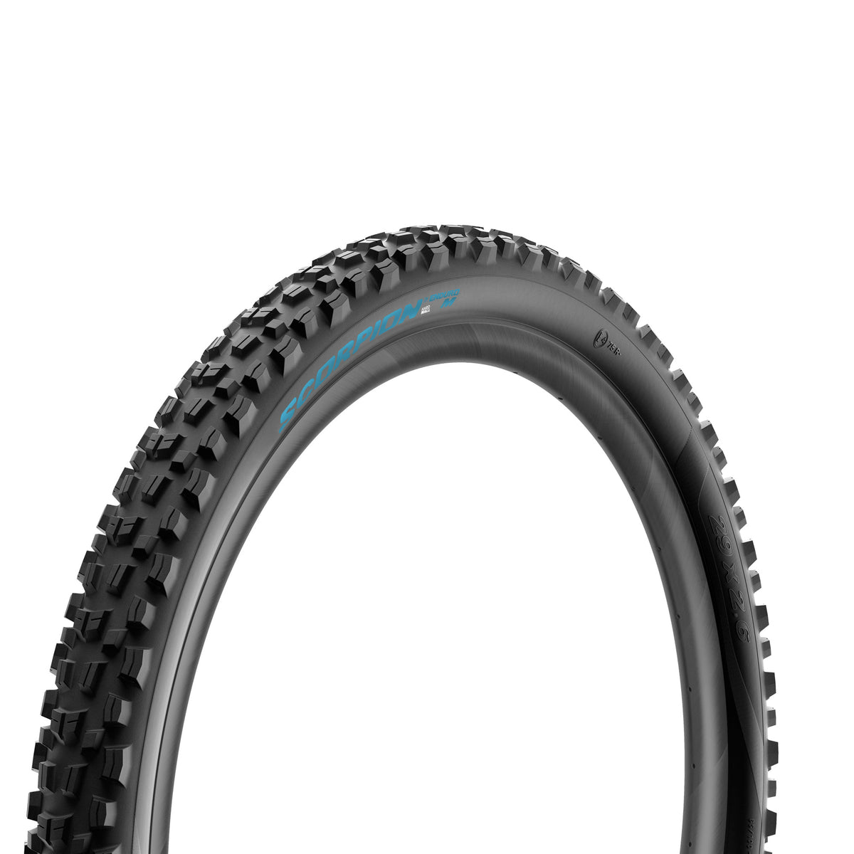 Pneu PIRELLI SCORPION ENDURO M EDIÇÃO COLORIDA 29x2.40 HardWall Tubeless Ready de talão flexível Preto/Turquesa Petronas