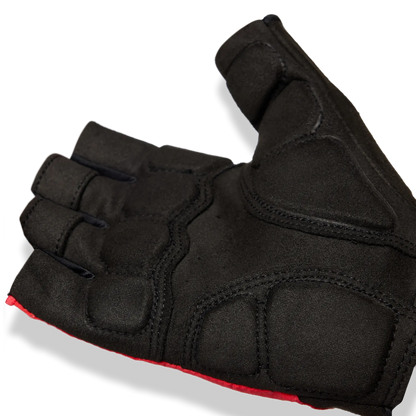 Luvas Curtas GIRO BRAVO II Gel Vermelhas