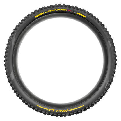 Pneu PIRELLI SCORPION EMPEROR 27.5x2.40 Soft DualWall Tubeless Ready de talão flexível preto/amarelo Team Edition