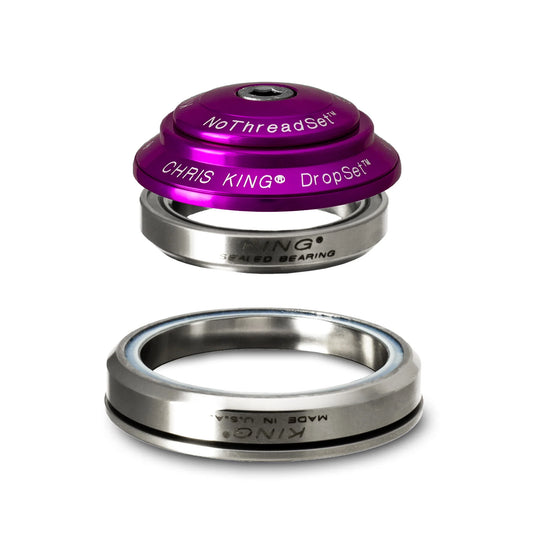 Cabeças integradas CHRIS KING DROPSET 3 1"1/8 - 1.5" IS41/IS52 36° Violeta