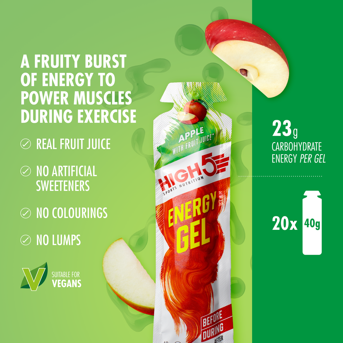 HIGH5 ENERGY GEL (40g) Maçã