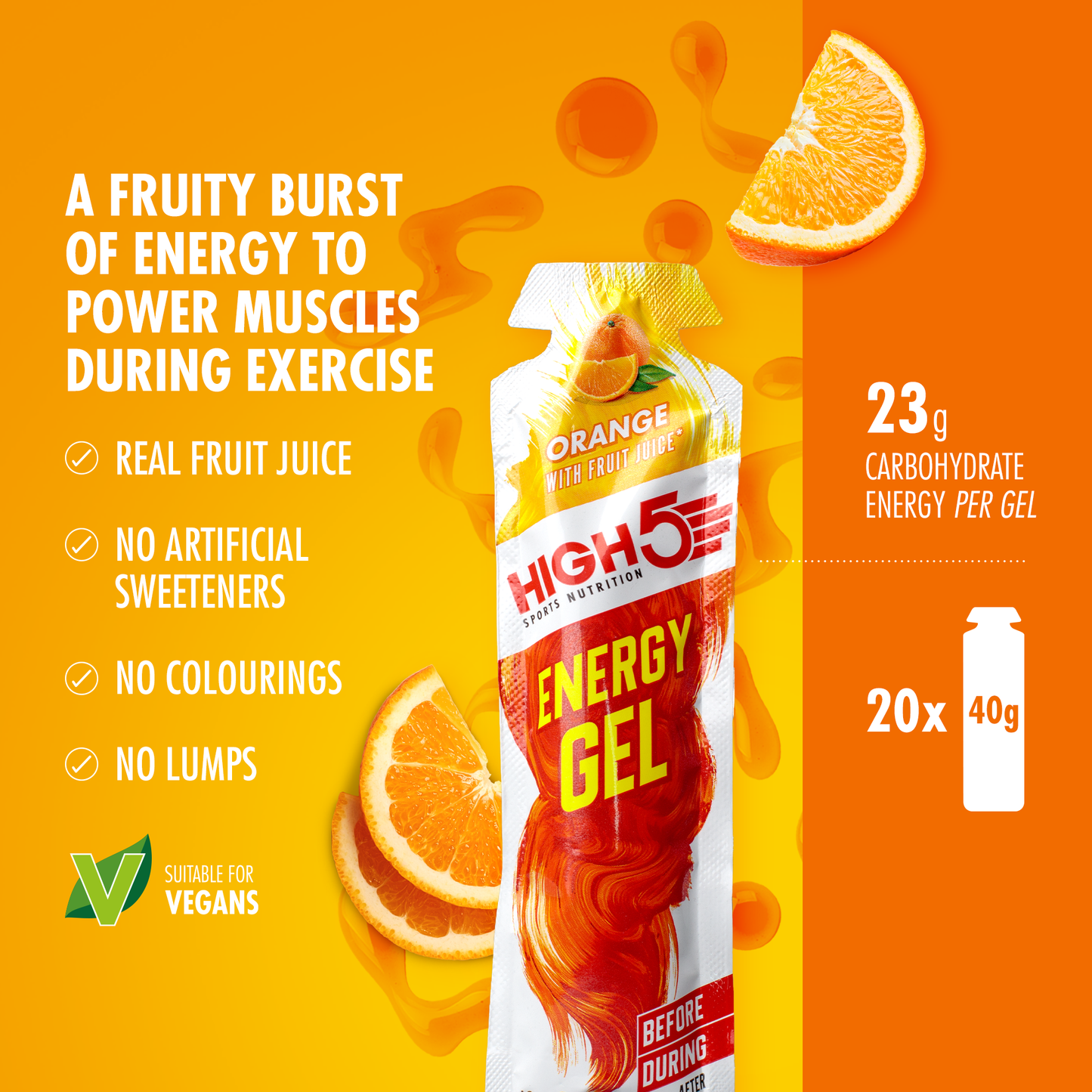 HIGH5 ENERGY GEL (40g) Laranja