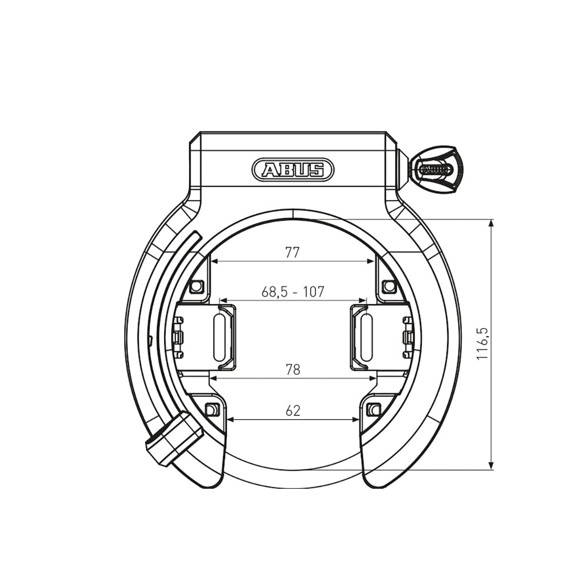 ABUS R BK 6950M Xplus Cadeado de estrutura