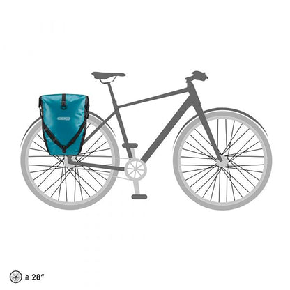 Par de Alforjes para Porta-Bagagens ORTLIEB BACK ROLLER 40 L Turquesa
