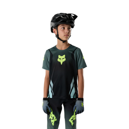 Camisola FOX RANGER FOUNDRY Junior de Manga Curta Verde-sálvia