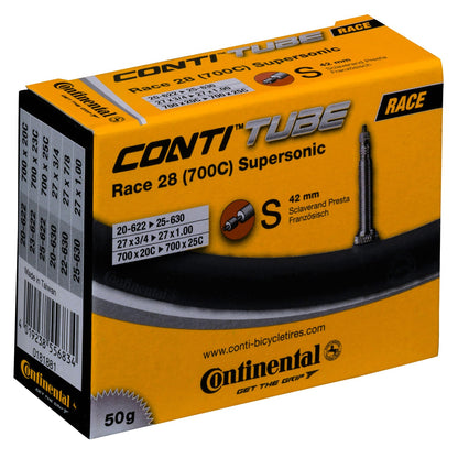 Câmara de Ar CONTINENTAL RACE SUPERSONIC 700x20/25c Presta