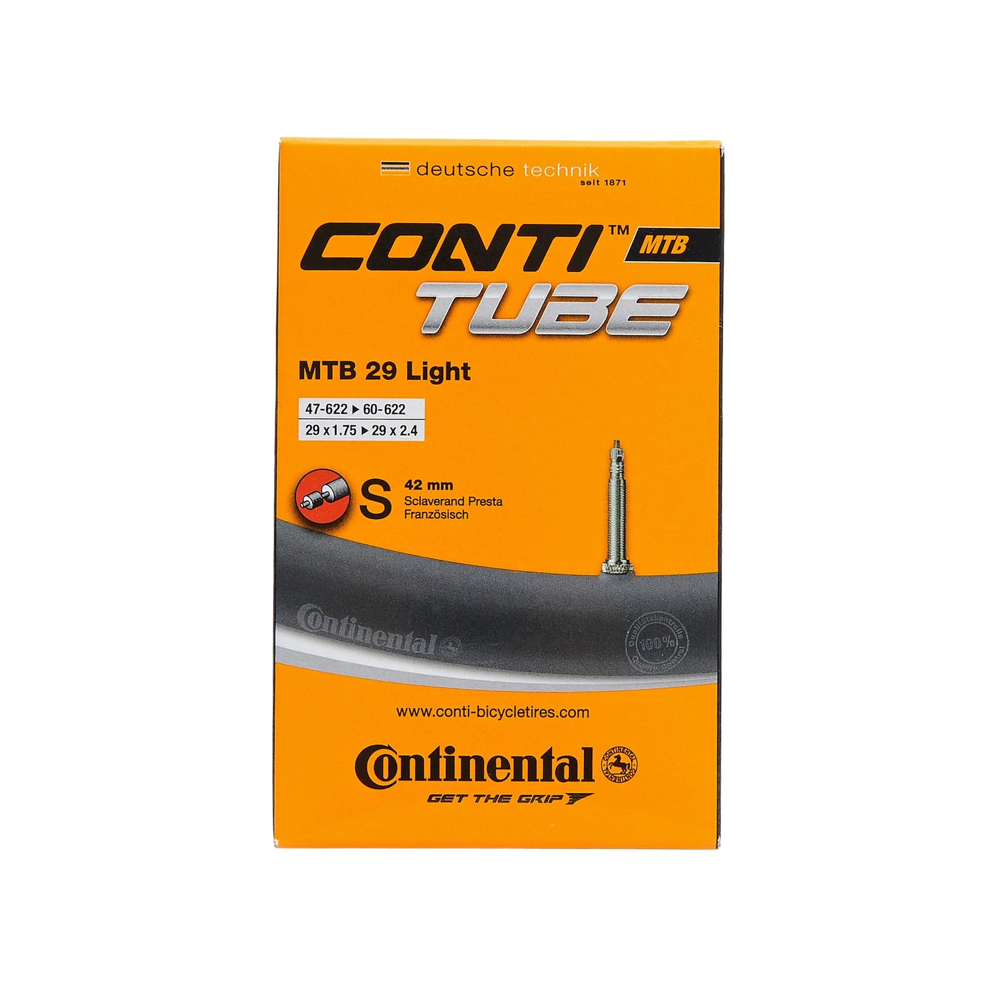 CONTINENTAL MTB LIGHT 29x1.75-2.4 Presta 42mm tubo interior