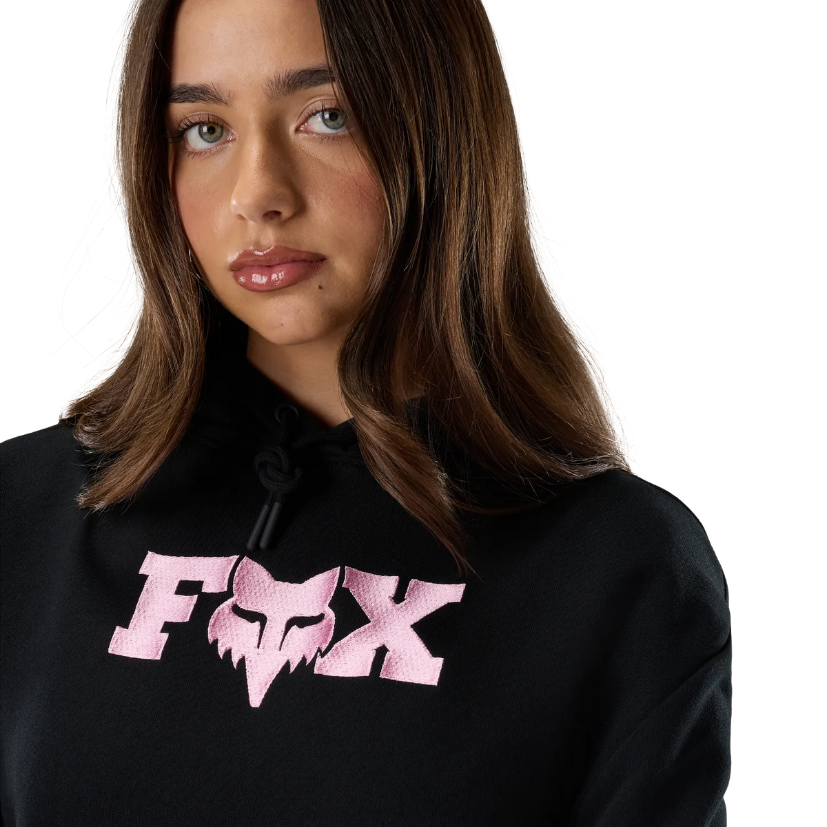 Sweatshirt com capuz FOX F HEAD X FLEECE de mulher preta