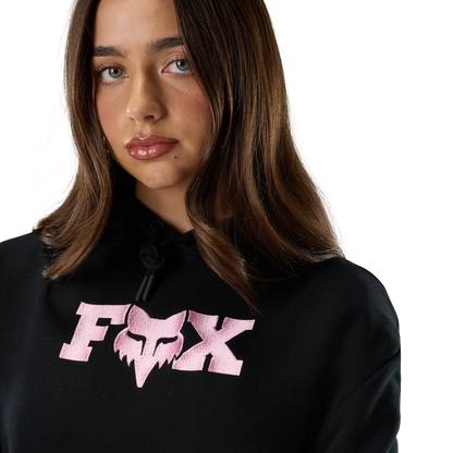 Sweatshirt com capuz FOX F HEAD X FLEECE de mulher preta