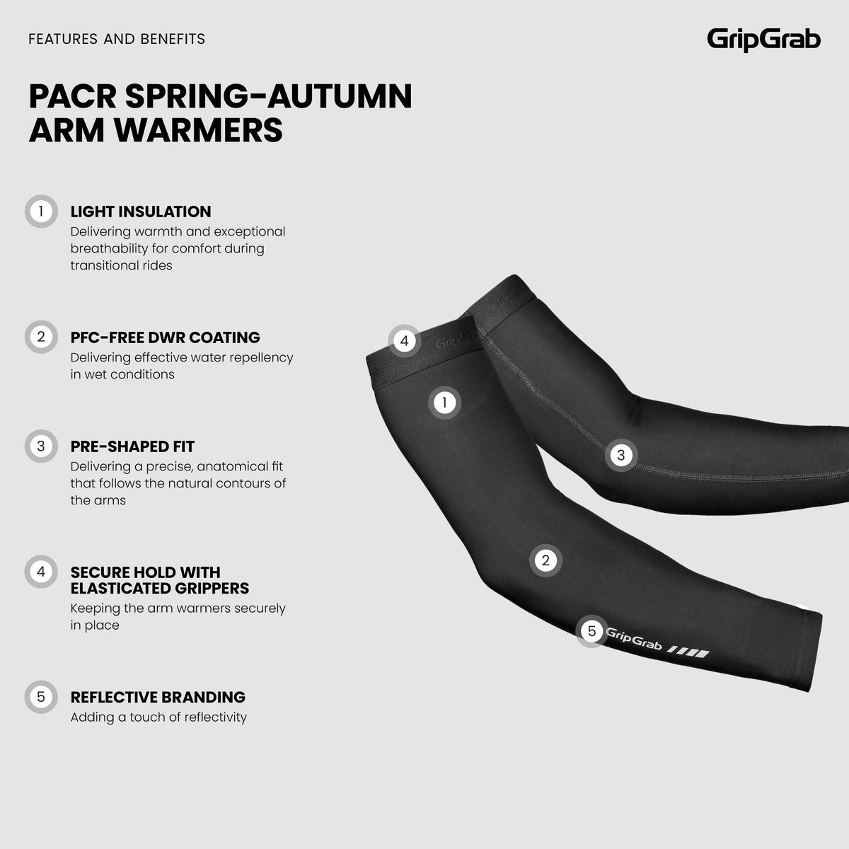 Manchettes GRIPGRAB PACR SPRING AUTUMN Noir