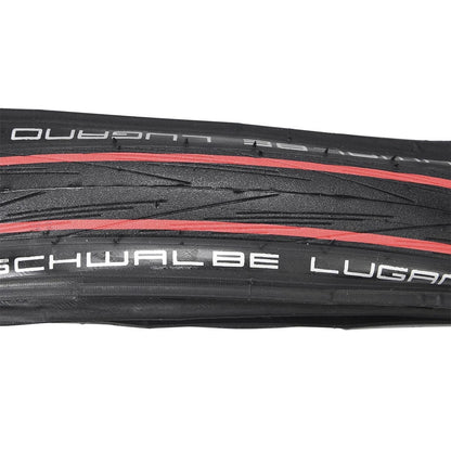Pneu SCHWALBE LUGANO II 700x25c TubeType K-Guard Tubetype Flexível Vermelho