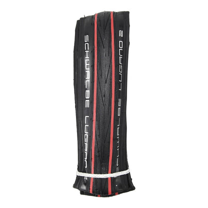 Pneu SCHWALBE LUGANO II 700x25c TubeType K-Guard Tubetype Flexível Vermelho
