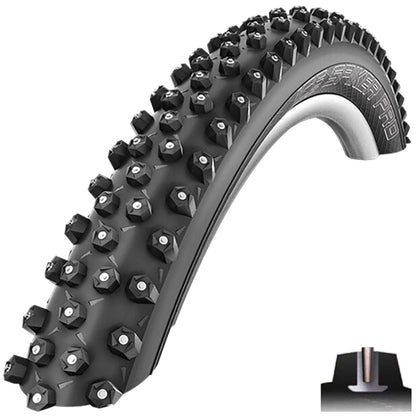 Pneu SCHWALBE ICE SPIKER 27,5x2,25 RaceGuard SnakeSkin Tubeless Flexível 11654174