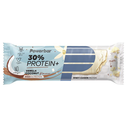 Barra de recuperação POWERBAR 30% PROTEIN PLUS (55 g) Baunilha e coco