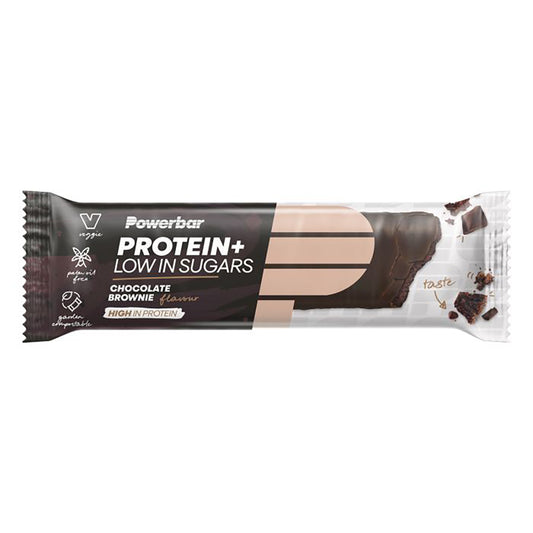 Barra de recuperação POWERBAR PROTEIN PLUS LOW SUGAR (35 g) Brownie de chocolate