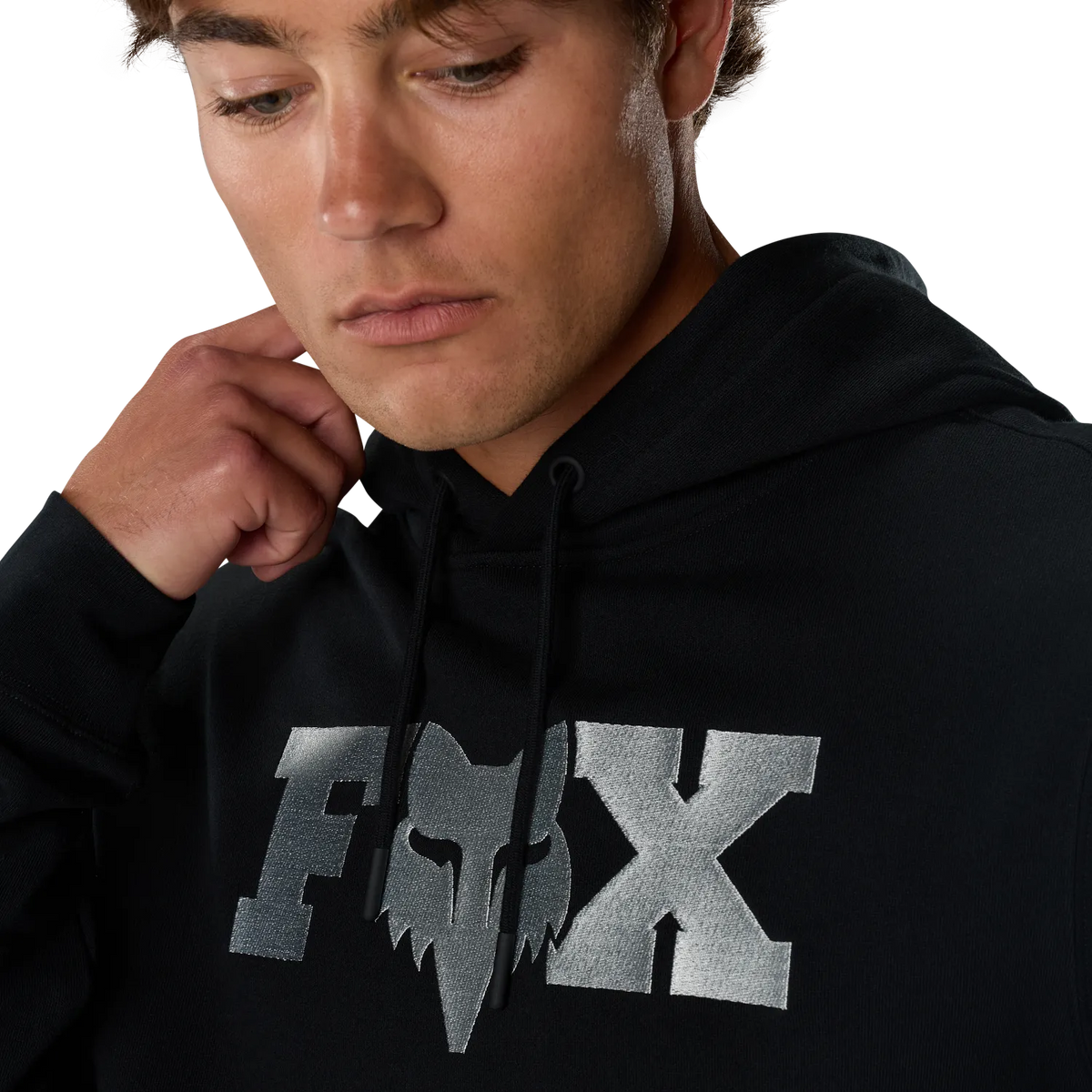 Sweat com capuz FOX F HEAD X FLEECE preto
