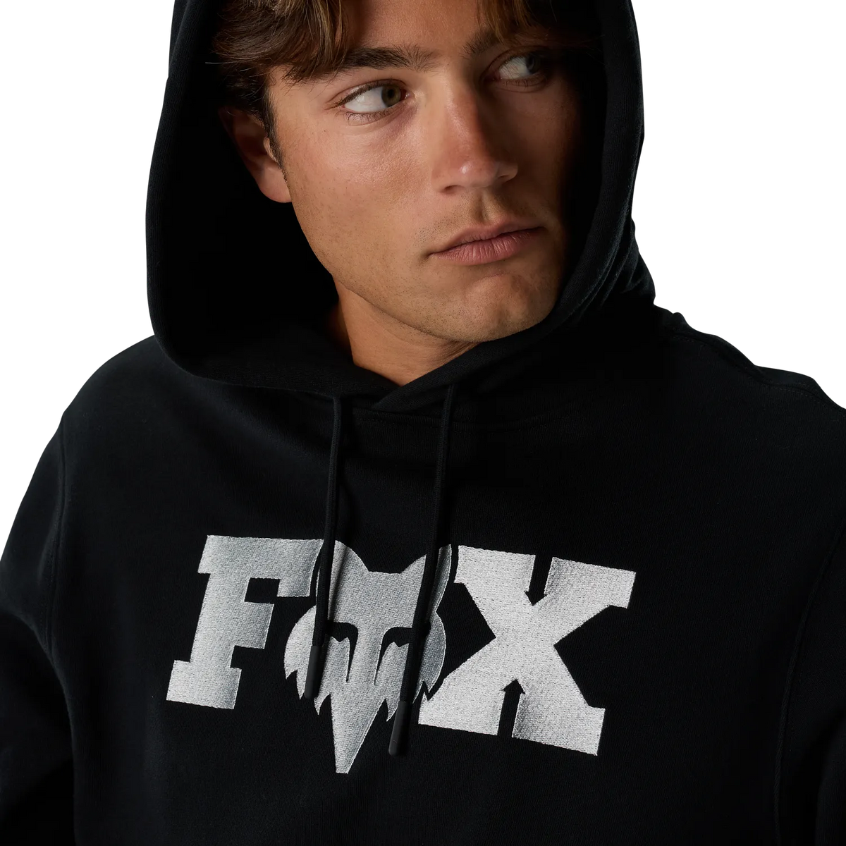 Sweat com capuz FOX F HEAD X FLEECE preto