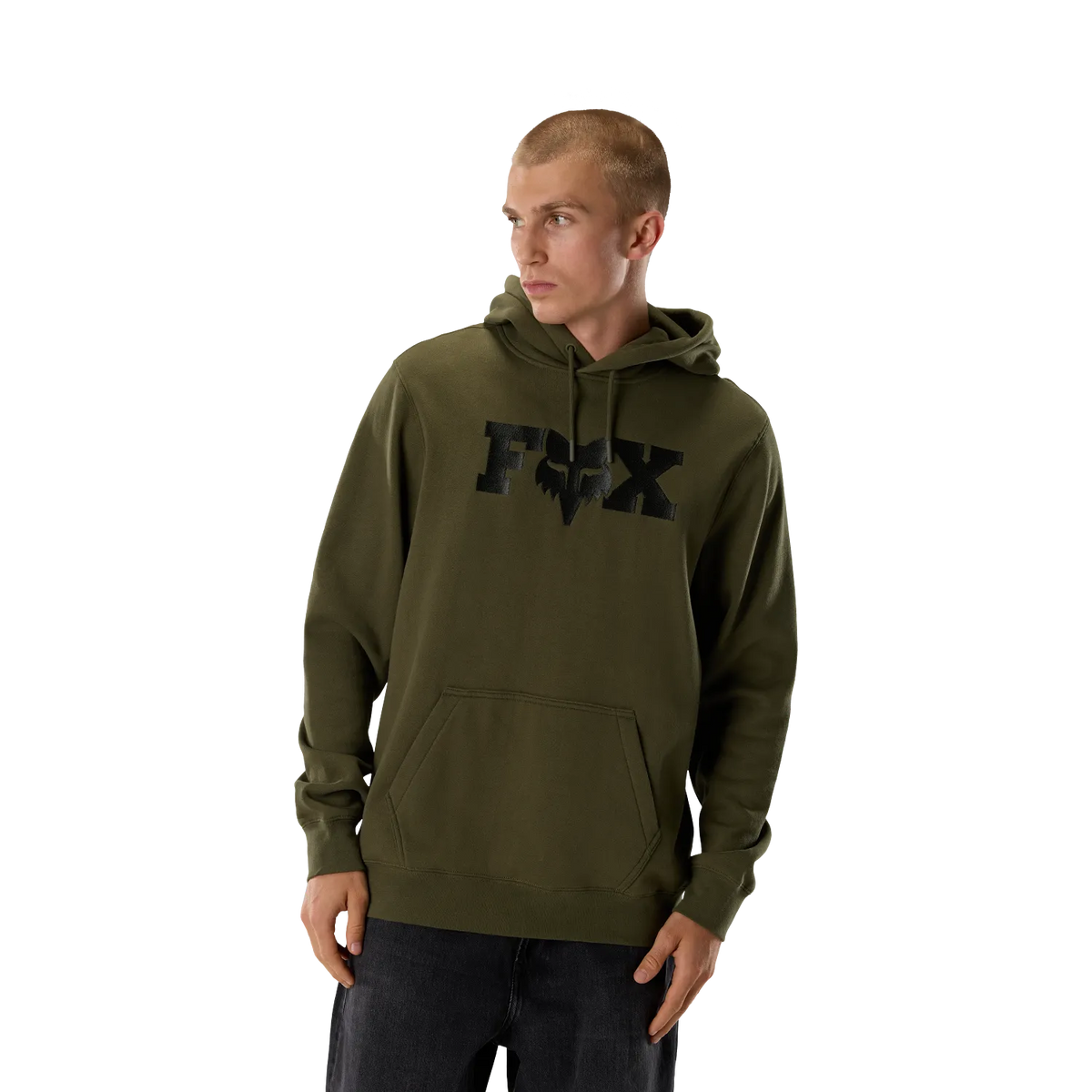 Sweat com capuz FOX F HEAD X FLEECE verde