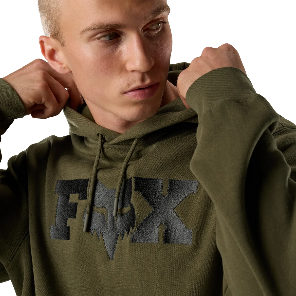 Sweat com capuz FOX F HEAD X FLEECE verde