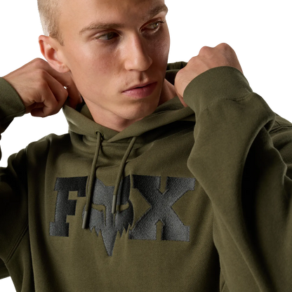 Sweat com capuz FOX F HEAD X FLEECE verde