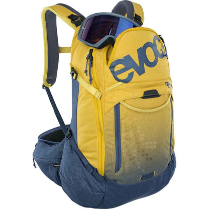 Mochila com Proteção Dorsal EVOC TRAIL PRO 26L Amarelo/Azul