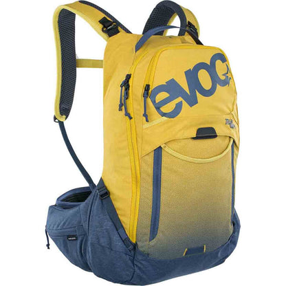Mochila com Proteção Dorsal EVOC TRAIL PRO 16L Amarelo/Azul