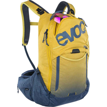 Mochila com Proteção Dorsal EVOC TRAIL PRO 16L Amarelo/Azul