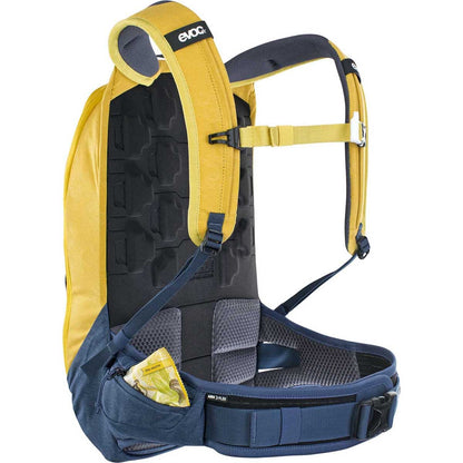 Mochila com Proteção Dorsal EVOC TRAIL PRO 10L Amarelo/Azul