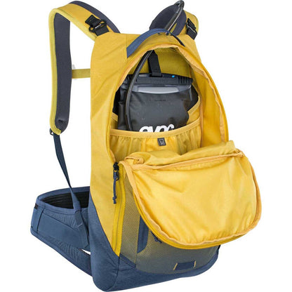Mochila com Proteção Dorsal EVOC TRAIL PRO 10L Amarelo/Azul