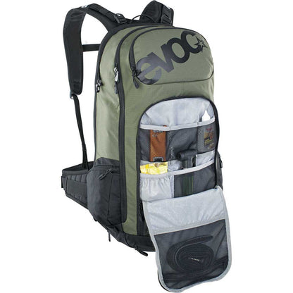 Mochila com Dorsal EVOC FR TOUR E-RIDE 30L Caqui