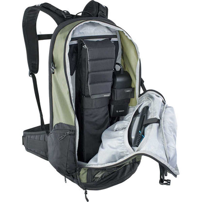 Mochila com Dorsal EVOC FR TOUR E-RIDE 30L Caqui
