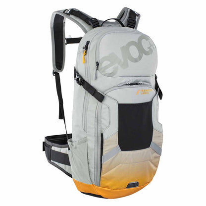 Mochila com Proteção Dorsal EVOC FR ENDURO E-RIDE 16L Cinza/Laranja