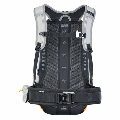 Mochila com Proteção Dorsal EVOC FR ENDURO E-RIDE 16L Cinza/Laranja