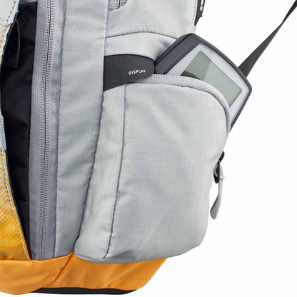Mochila com Proteção Dorsal EVOC FR ENDURO E-RIDE 16L Cinza/Laranja