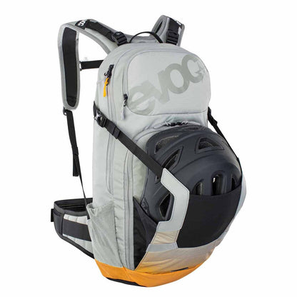 Mochila com Proteção Dorsal EVOC FR ENDURO E-RIDE 16L Cinza/Laranja