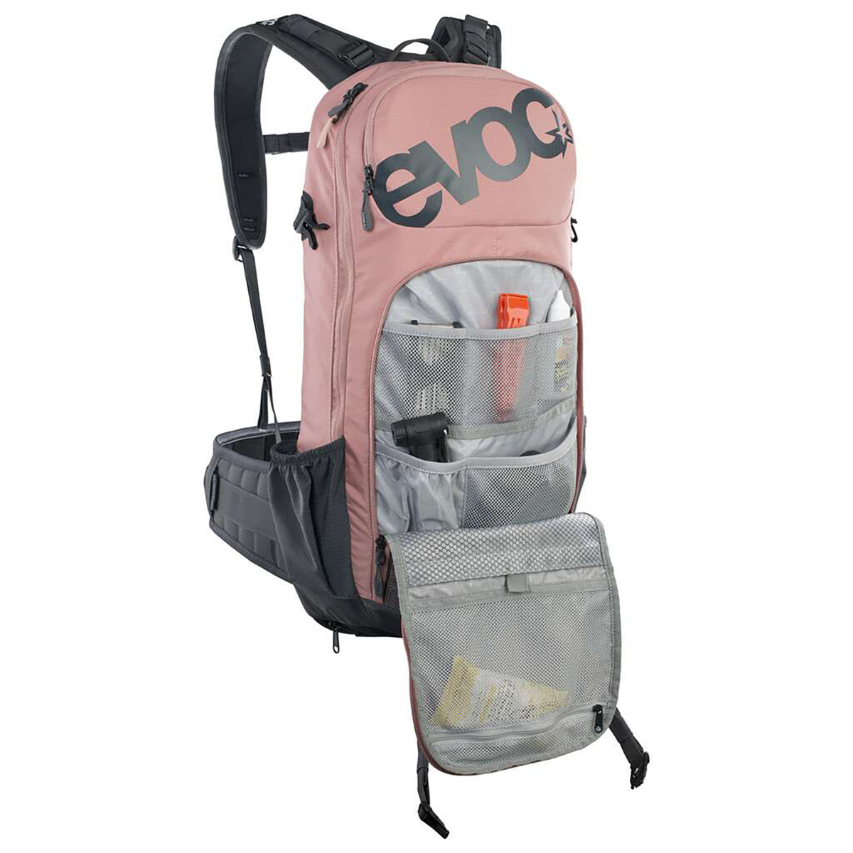 Mochila EVOC PROTECTOR FR ENDURO 16 com alça de costas integrada Rosa