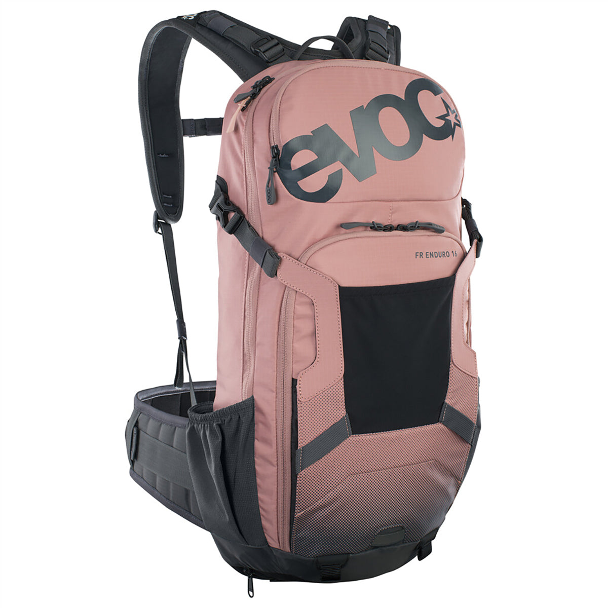 Mochila EVOC PROTECTOR FR ENDURO 16 com alça de costas integrada Rosa