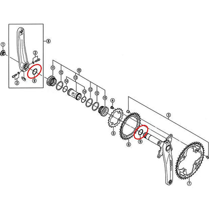Junta de Manivela para Pedaleiro SHIMANO