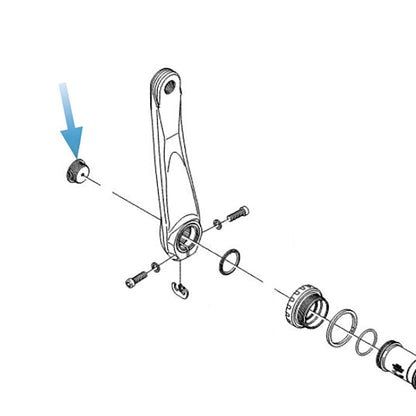 Parafuso de Manivela Esquerda SHIMANO SORA 3500 / TIAGRA 4600 / 105 5700 / ULTEGRA 6700