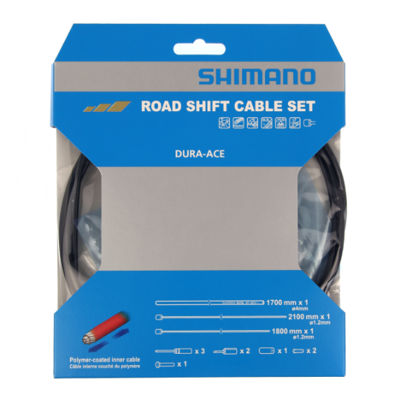 Kit de cabos e mangueiras para desviador SHIMANO DURA-ACE 9000 Polymer Black