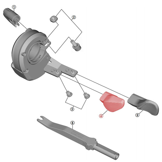 Poussoir A pour Commande de Vitesses Droite SHIMANO XT Di2 SW-M8050 #Y0B200015